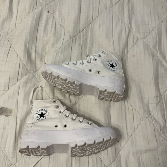 White converse Chuck Taylor All star canvas Platform High top - Picture 4 of 4